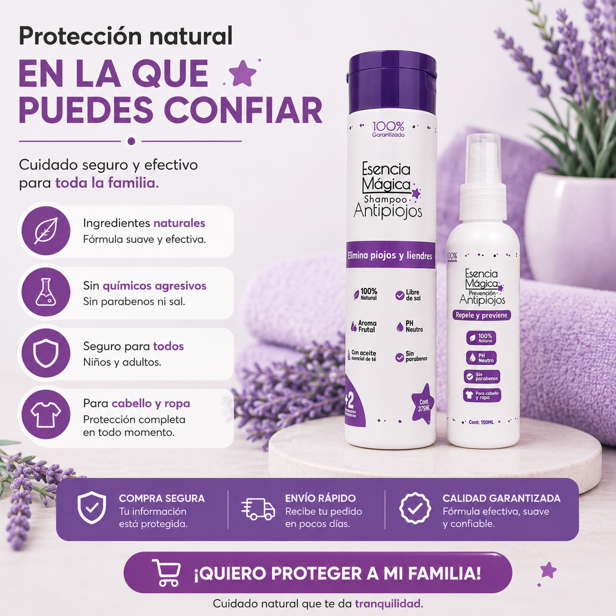 By SS™ Kit Escudo Capilar(Shampoo+Spray)