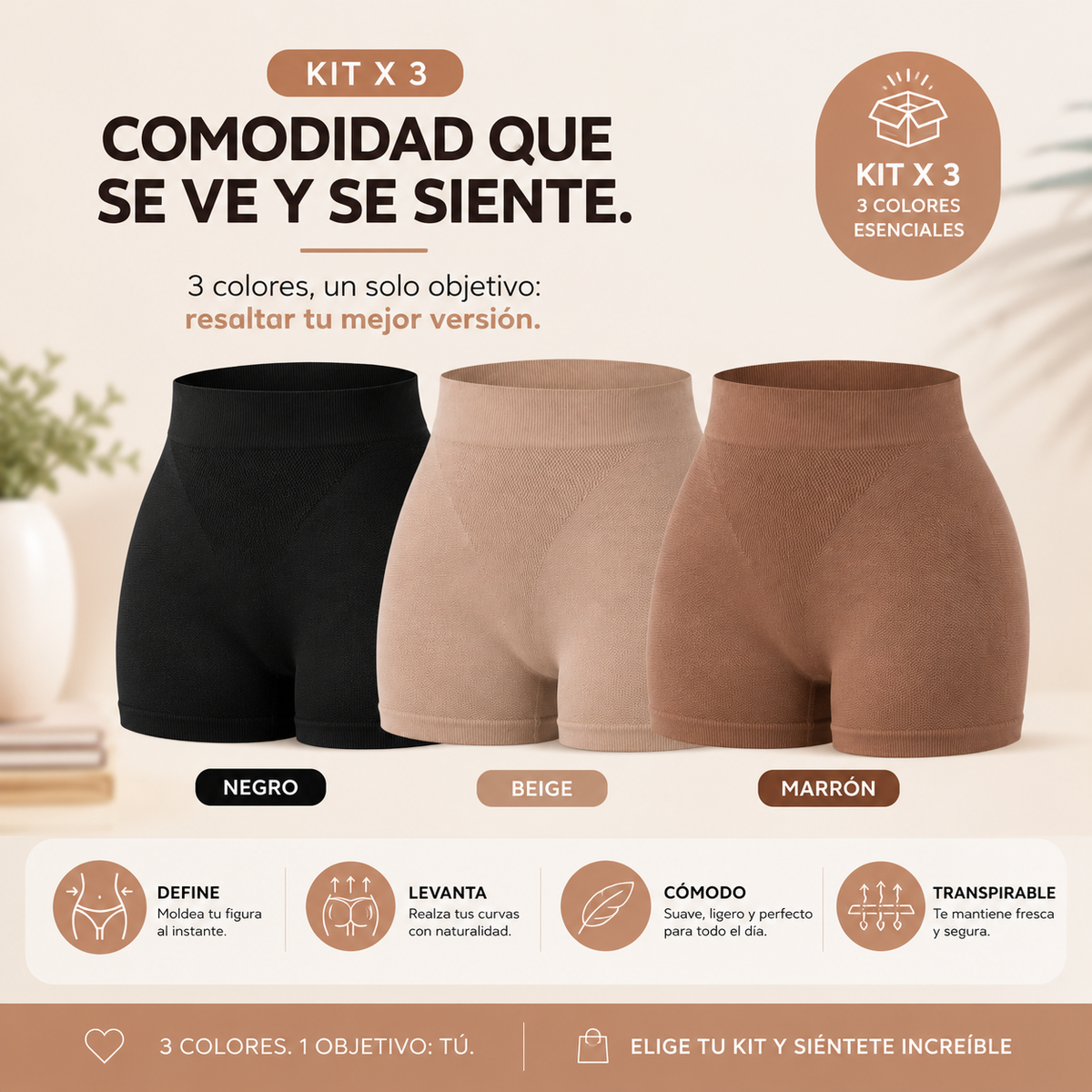 Kit X3 - By SS™  Shorts Moldeadores