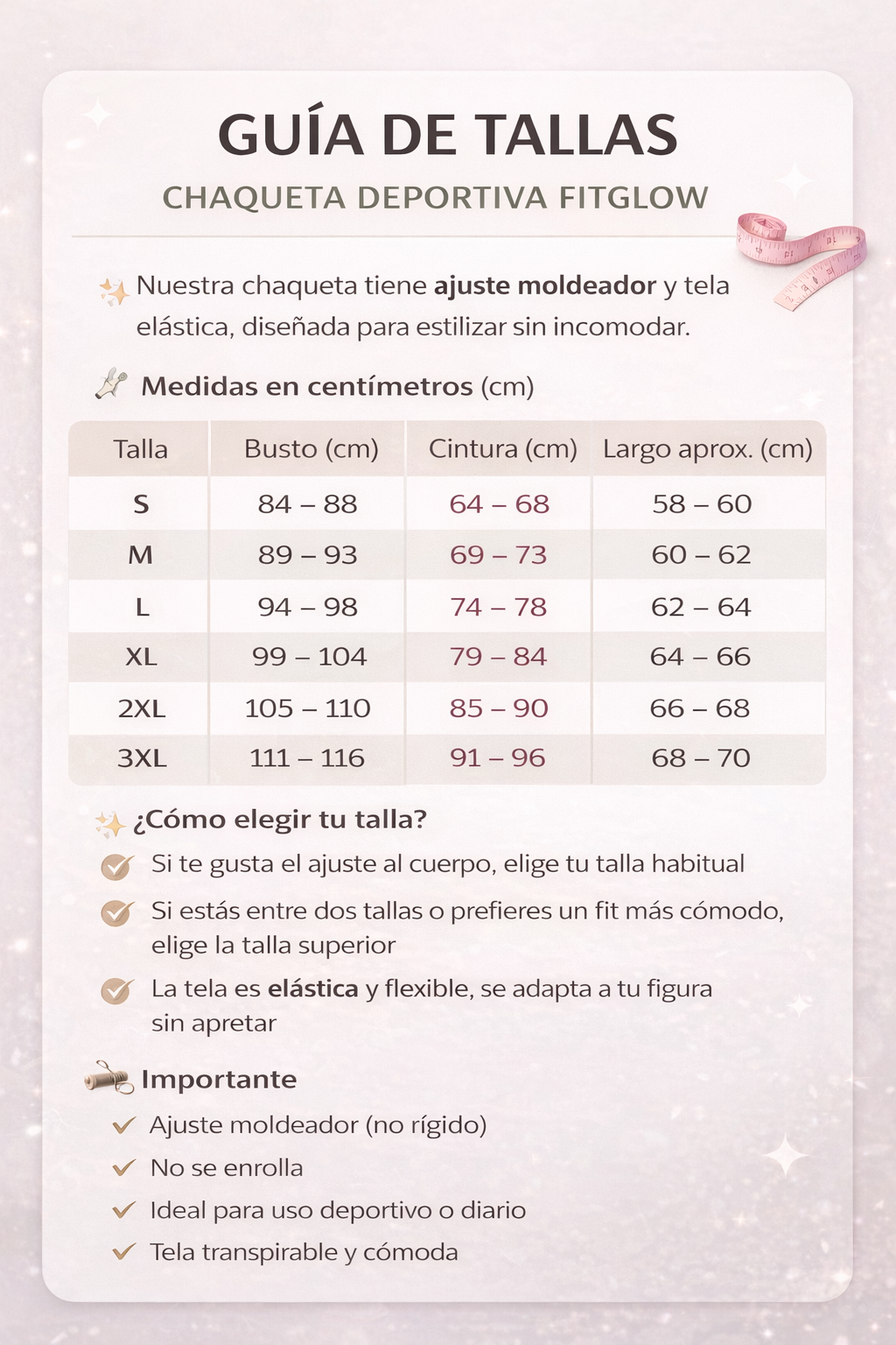 Guía de Tallas